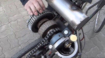 Is this considered a motorcycle? Homemade open crank motor on a bicycle