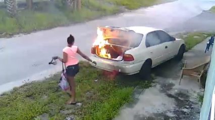 Jealous ex-girlfriend seeking revenge sets wrong car on fire