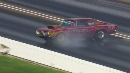 Mopar Hemi Challenge Semifinalist hits wall at Indy NHRA nationals