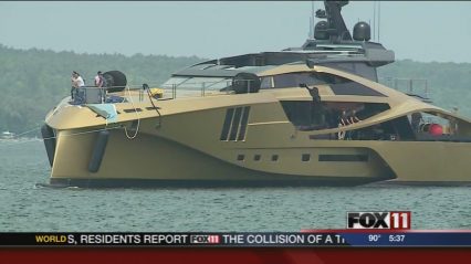 $48,000,000 Golden Yacht Launched In Sturgeon Bay, Mega Baller Alert