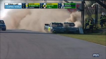 Quite possibly the best photo finish ending to a NASCAR truck race in the history of Nascar