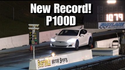 Tesla Model S P100D breaks the 1/4 mile mass produced electric car world record