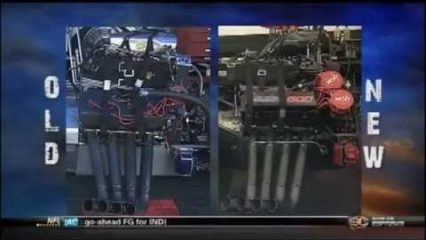 The difference between new and old,11,000 + horsepower from Top Fuel HEMI’s