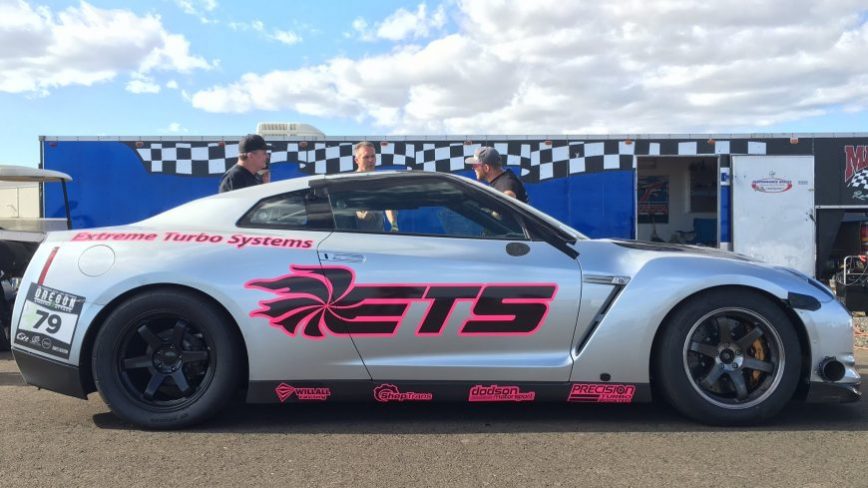 The ETS Nissan GTR just set the GTR 1/2 mile world record: 244.83mph