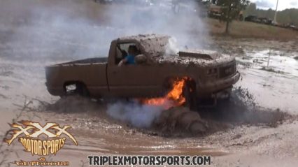 This is what you’re suppossed to do when your truck catches on fire