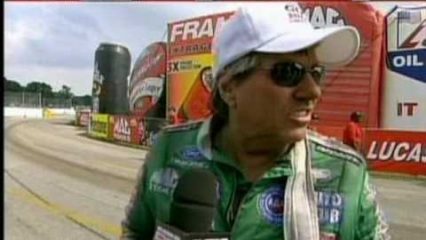 Throwback, John Force in a heated argument with Tony Pedregon at the US Nationals 2009