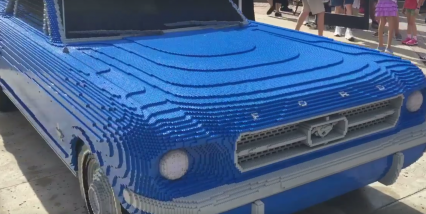 Life-size replica of a “1964½” Ford Mustang V8 coupe made of nearly 200,000 LEGO bricks