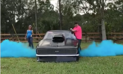 This is the best baby gender reveal we have ever seen! Yes, racecars are involved!