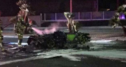 Rampage Jackson’s Lamborghini goes down in flames!