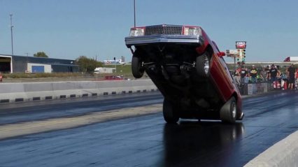 Andy Reynolds pulls massive wheelie at Northstar Dragway