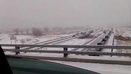 Black ice and snow cause high speed multiple car crash in Colorado