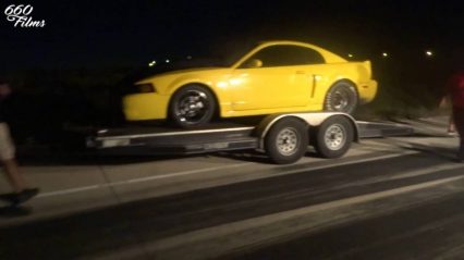 Boosted GT crashes into a ditch while street racing, Cash days small tire race!