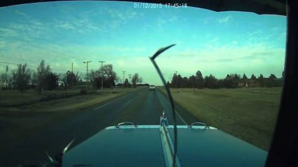 Cattle truck smashes into Ford F-150 truck