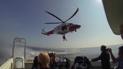 Helicopter evacuation – Diver medevac from a moving boat