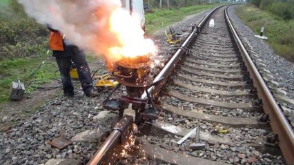 Railroad thermite welding is no joke: Up close and personal