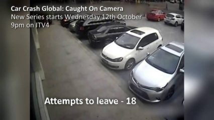 The worst driver we have ever seen, 21 brutal attempts to leave a parking space