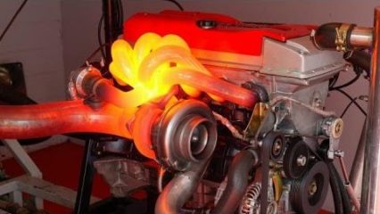 This 1163hp turbo six engine dyno with glowing headers will make your day