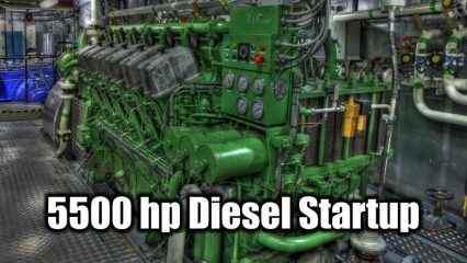 This is what it takes to start up a 5,500hp diesel engine