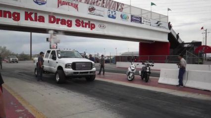 Violent nitrous backfire On A 1,000+ HP diesel drag truck