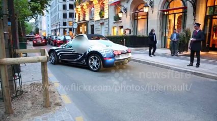 $2.3 million Bugatti Veyron L’Or Blanc backs into a $1.4 million Ferrari LaFerrari