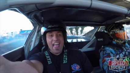 Big Chief From Street Outlaws Goes For A Ride With Drifter Vaughn Gittin Jr. at SEMA