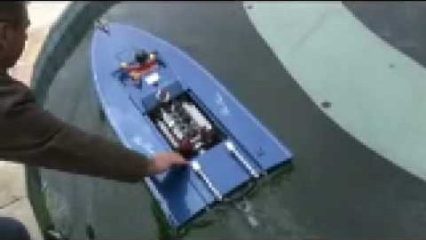 Blue Princess Miniature DOHC V8 Drag Boat