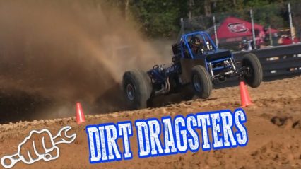 Dirt drag racing the pit at Virginia Motor Speedway