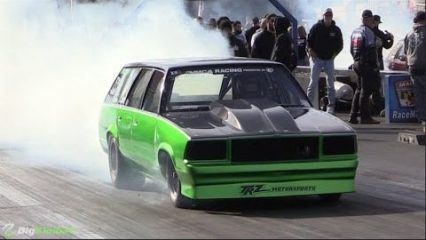 Insane Turbo Malibu Wagon Stomps Through Street Fighter Class