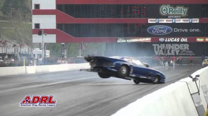 Pro Mod Takes Out Camera in Brutal Crash as Camera Man Barely Escapes!