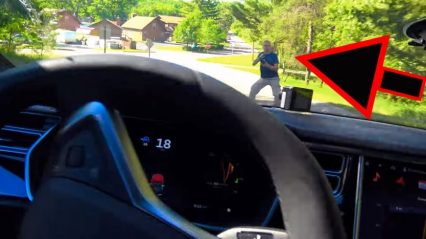 Tesla Model S Collision Avoidance Human Test!