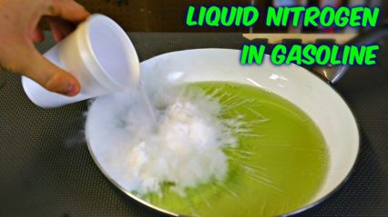 What Happens if you Pour Liquid Nitrogen in Gasoline?