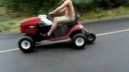 130hp lawn mower ripping the streets up, any rednecks dream ride!