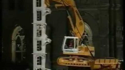 Climbing a Ladder with an Excavator, This Takes Some Serious Skills