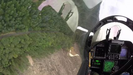 F-18 Low Level Flying From the Pilots Perspective is WIld