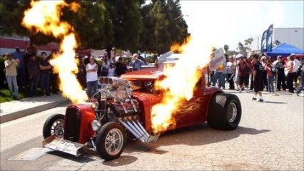Monster Hot Rod “Wild Thang” Shooting Flames