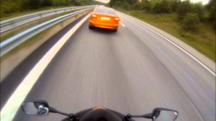 Real Sleeper Volvo C70 w/ 677hp vs Street Bike CBR 1000 on the Street