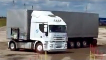 The best parking skills we have ever seen by a Volvo Truck Driver