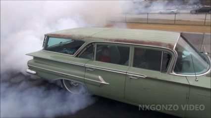 “The Green Mile” Boosted Wagon does 1/8 mile Burnout!