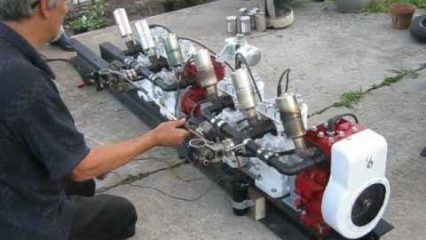 The Very First Start of The 6 Cylinder Briggs, Awesome Engine