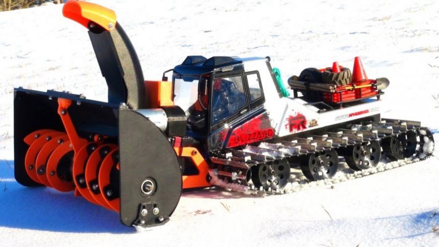 This Guy Built a RC Snowblower With a 3D Printer