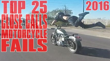 Top 25 Close Calls, Motorcycle Fail Compilation