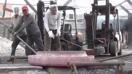 Watch a Massive Hammer Slam This Giant Piece of Metal Into Shape