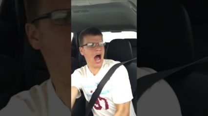 When filming yourself singing in the car goes horribly wrong!