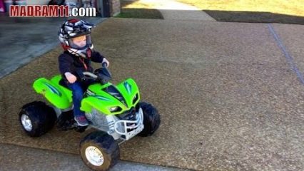 2 Year Old Loves HIs 24 Volt Power Wheels ATV