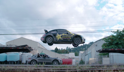 Jumping a Rally Car with Tanner Foust in Portland Oregon