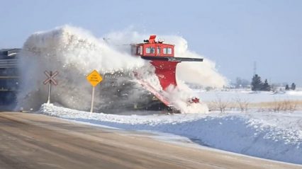 Awesome Powerful Trains Snow Plow Compilation