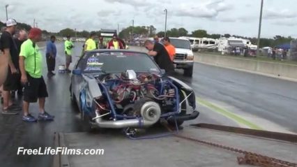 Boosted Mustang Loses Traction and Heads Straight For the Wall!