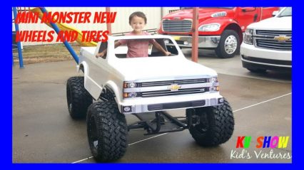 Mini Monster Truck Getting Tires And Wheels