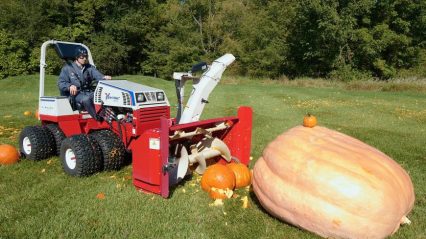 Watching This Tractor Annihilate a Giant Pumpkin is Very Satisfying
