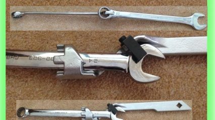 Wrench extender versus two spanner trick